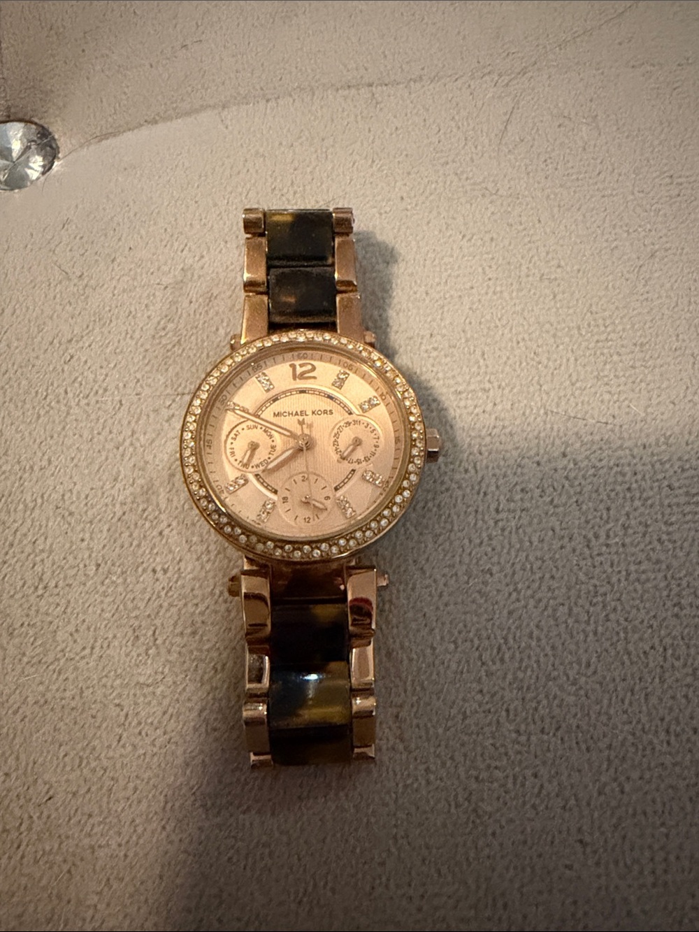 Michael Kors Rose Gold Watch with Tortoiseshell Links
